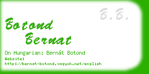 botond bernat business card