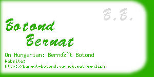 botond bernat business card